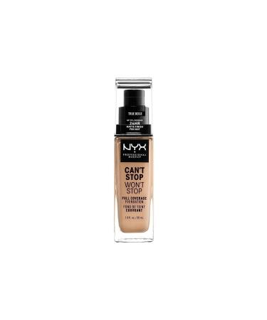 NYX Professional Makeup Foundation - Can't Stop Won't Stop Full Coverage Foundation 08 True Beige 30 ml 800897157258