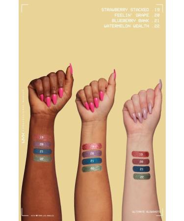 NYX Professional Makeup Ultimate Glow Shots Shimmering Liquid Eyeshadow - 19 Strawberry Stacked - Buy Online on GoSupps.com