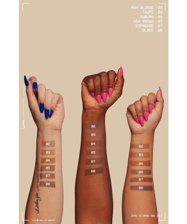 NYX Professional Makeup Zero to Brow Long-Lasting Eyebrow Gel - Ash Brown - Buy Online on GoSupps.com
