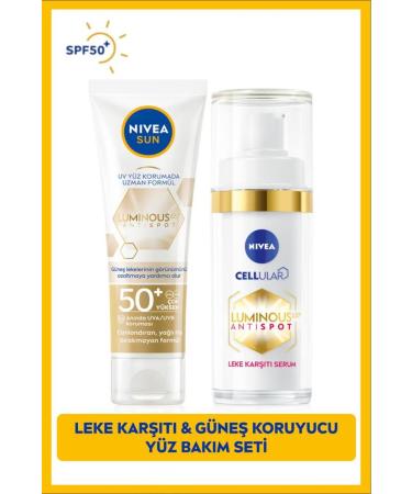 NIVEA Sunscreen That Protects From the Sun's Rays - Spf50 40ml - Stain Serum 30ml