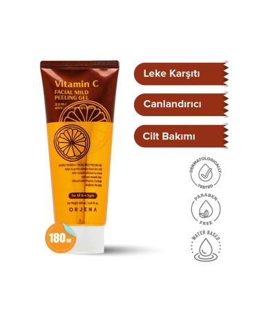 Orjena C Vitamin Facial Mild Peeling Gel - Anti-Stain - Revitalizing Face Cleaning Peeling Gel 180ml - Buy Online on GoSupps.com