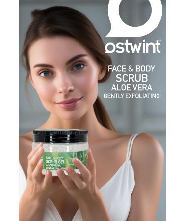 Ostwint Face and Body Peeling Scrub Aloe Vera 300ml Skin Cleanser Smoothing Circulation Accelerator - Buy Online on GoSupps.com