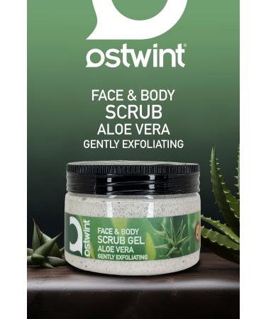Ostwint Face and Body Peeling Scrub Aloe Vera 300ml Skin Cleanser Smoothing Circulation Accelerator - Buy Online on GoSupps.com