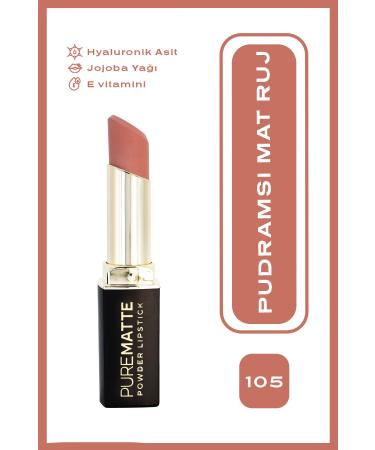 Golden Rose Pure Matte Powder Lipstick No: 105 - Powdered Matte Lipstick - 8691190533557