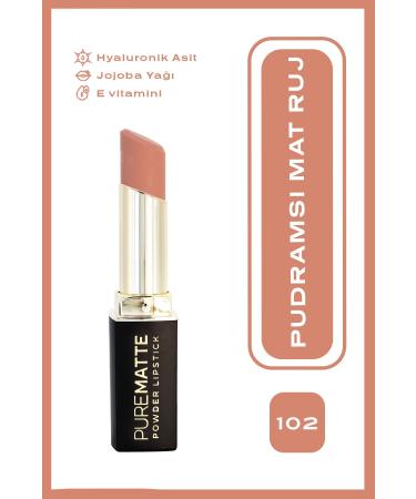Golden Rose Pure Matte Powder Lipstick No: 102 - Powdered Matte Lipstick - 8691190533526