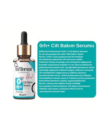 DIFFERENT PROFESSIONAL 0 Rh Blood Group Special Skin Renewing Moisturizing Anti-Spot Brightening Care Serum - Buy Online on GoSupps.com