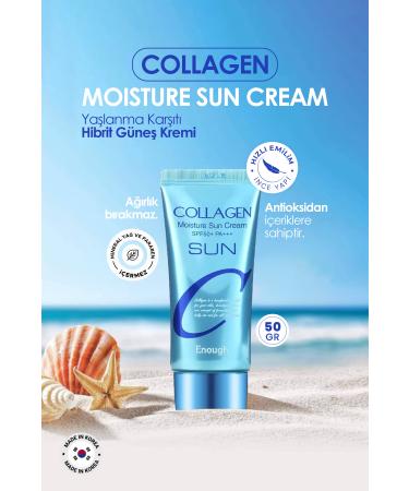 Enough Collagen Containing Non-Whitening Hybrid Sun Cream Sun Cream Spf 50+ Pa ++++ 50 Gr - Buy Online on GoSupps.com