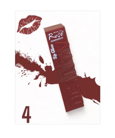 Rose Lip Gloss with Shiny Different Color Shades.