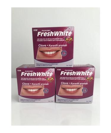 Fresh White Teeth Polishing Powder 50 Gr. Clove 3 Pack
