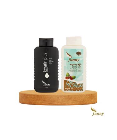 Funny Keratin Care Shampoo and Argan Oil Shampoo Set