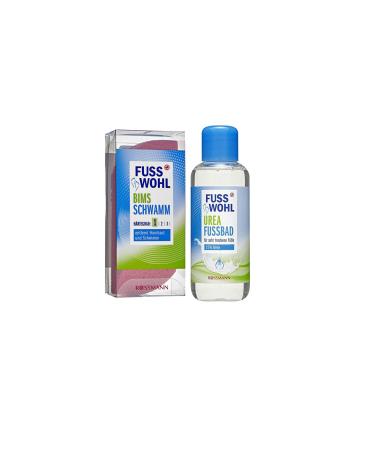 Fusswohl Foot Pumice Sponge + Foot Bath Urea 200 Ml (Foot Care Set)