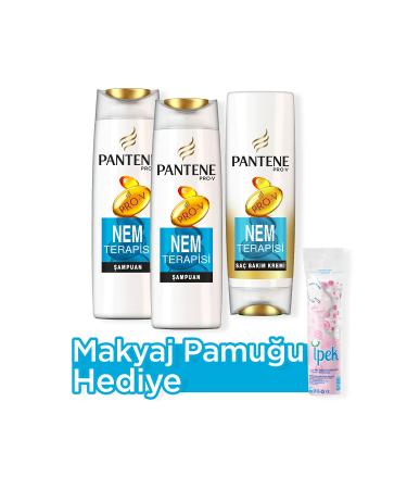 Pantene Moisture Therapy Shampoo 500 ml X 2 Hair Care Cream 470 ml Make-up Cotton