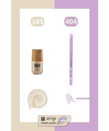 Pastel Mix Set - Liquid Highlighter 101 + Gel Eyeliner 404 + Togin Bag Gift