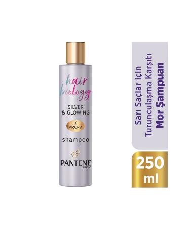 Pantene Hair Biology Anti-Orange Silver/Purple Shampoo For Blonde Hair 250ml