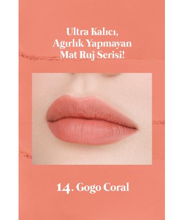 PERIPERA Matte Finish and Long-Lasting Stick Lipstick PERIPERA Ink Mood Matte Stick (14 Gogo Coral) - Buy Online on GoSupps.com