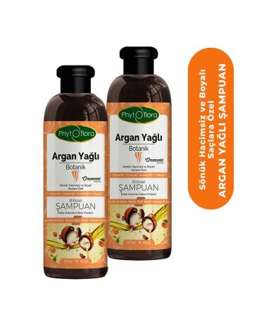 Phytoflora Argan Oil Herbal Shampoo for Sensitive Dull Volumeless and Dyed Hair 400 ml 2 pieces