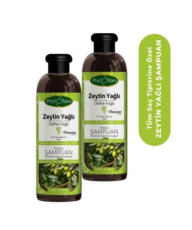 Phytoflora Salt-Free Herbal Shampoo with Olive Oil for All Hair Types 400 Ml 2 Pieces