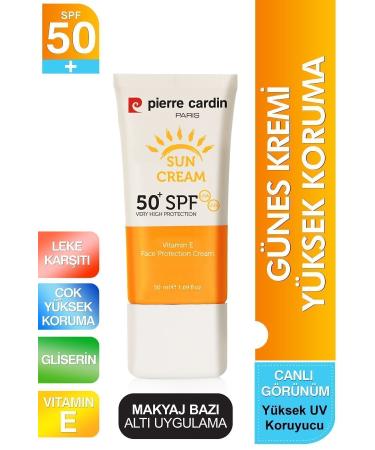 Pierre Cardin Face Sun Cream High UV Protection Spf 50 Anti-Stain Tone Equalizer 50 ml
