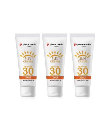 Pierre Cardin Protective Sun Cream 30 Spf High Protection - 75 Ml 3 Pieces