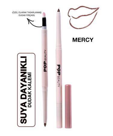 POP Beauty Lip Pencil Waterproof Liftable Waterproof Lipliner- Mercy