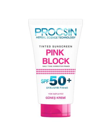 PROCSIN Pink Block Brightening and Tone Equalizing Spf50 Sun Cream 50 ml - Buy Online on GoSupps.com