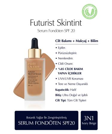 Estee Lauder FUTURIST SKININT MOISTURIZING SERUM FOUNDATION 30ML - SPF20 COLOR: 3N1 IVORY BE GE KEYON1366
