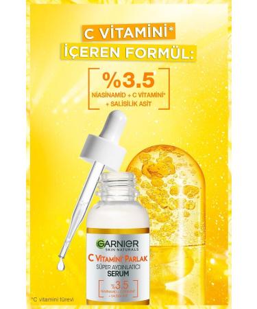 Garnier Vitamin C Bright Super Brightening Serum 30ml Q81 - Buy Online on GoSupps.com