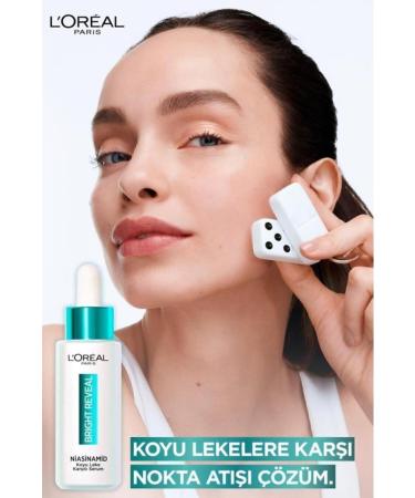 L'Oreal Paris Bright Reveal Dark Spot Anti Serum 7.5% niacinamide 30ml + Loreal Paris Transparent Bag - Buy Online on GoSupps.com