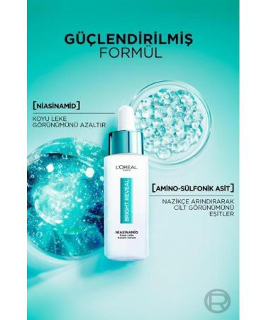 L'Oreal Paris Bright Reveal Dark Spot Anti Serum 7.5% niacinamide 30ml + Loreal Paris Transparent Bag - Buy Online on GoSupps.com