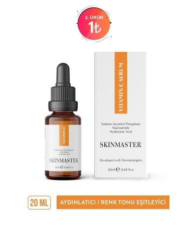 SkinMaster Vitamin C Serum Brightening Tone Equalizer 20 Ml (sodium Ascorbyl Phosphate Niacinamide Ha)