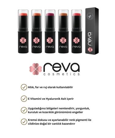 REVA Multi-Purpose Stick Blush Eyeshadow Lip Color Peach/lip Cheek Eye Tint-vegan & Clean Content Rv111 - Buy Online on GoSupps.com