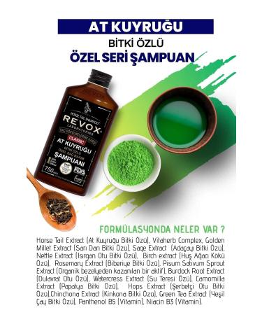 Revox Horsetail Plant Essence Anti-Hair Loss Fast Growth Effective Shampoo / Set of 2 / 750 ml 750 ml - Buy Online on GoSupps.com