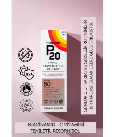 Riemann P20 Pigmentation Defense . Spf50 Protective Sunscreen