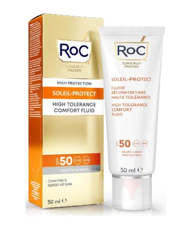 Roc Face Sun Cream For Sensitive Skin Spf50+ 50 Ml Soleil Protect High Tolerance Comfort Fluid