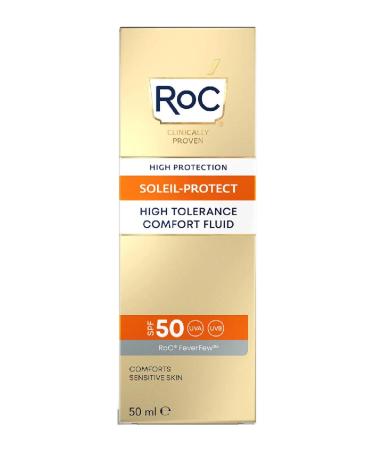 Roc Face Sun Cream For Sensitive Skin Spf50+ 50 Ml Soleil Protect High Tolerance Comfort Fluid - Buy Online on GoSupps.com