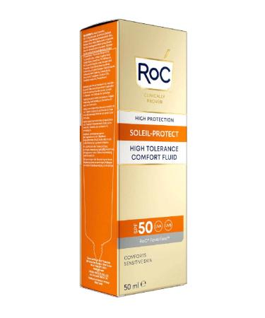 Roc Face Sun Cream For Sensitive Skin Spf50+ 50 Ml Soleil Protect High Tolerance Comfort Fluid - Buy Online on GoSupps.com