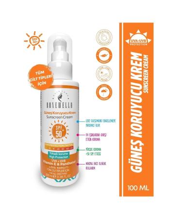 ROXEWELLA Sun Cream 100 ml All Skin Types / Anti-Stain 50 Spf High Protection / Water Based - Buy Online on GoSupps.com