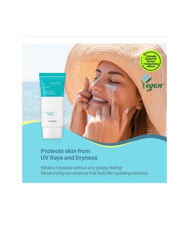 Scinic Enjoy Super Mild Sun Essence SPF50+ PA++++ (50ml) |Korean Skincare KOREA Vegan Sunscreen - Buy Online on GoSupps.com
