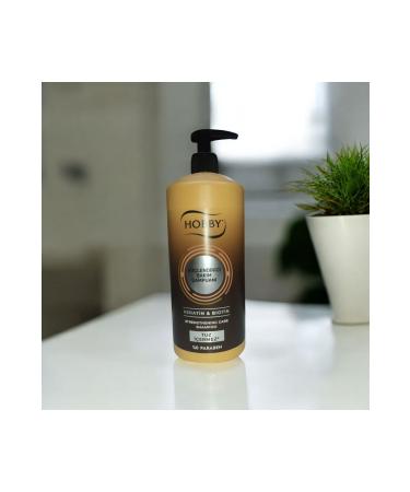 Hobby STRENGTHENING CARE SHAMPOO 1 L KERATIN & BIOTIN SALT-FREE
