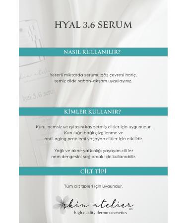 Skin Atelier Hyaluronic Acid Brightening Hyal 3.6 Moisture Serum 50 Ml