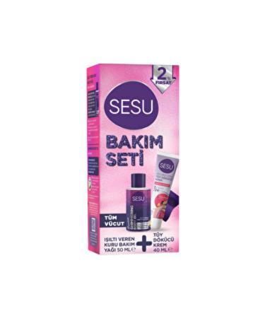 Sesu Hair Removal Cream & Dry Care Oil Premium Care Set (1 PIECE)