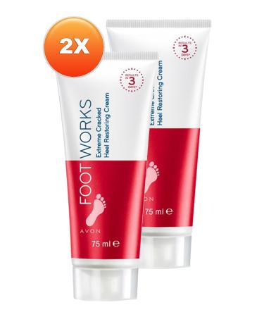 Avon Foot Works Cracked Heel Repair Foot Cream 75 Ml. Set of Two - Buy Online on GoSupps.com