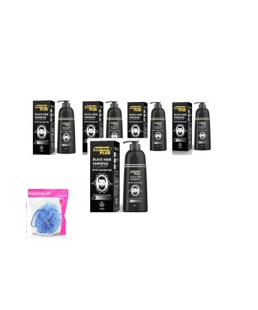 Softto Plus Black Hair Hair Blackening Shampoo Pump 5pcs +fiber