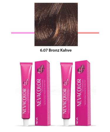 STOREMAX Set of 2 Premium 6.07 Bronze Brown - Permanent Cream Hair Dye 2 X 50 g Tube