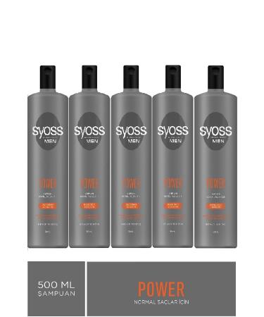 Syoss Power Caffeine Shampoo for Normal Hair 500 Ml X 5 Pieces