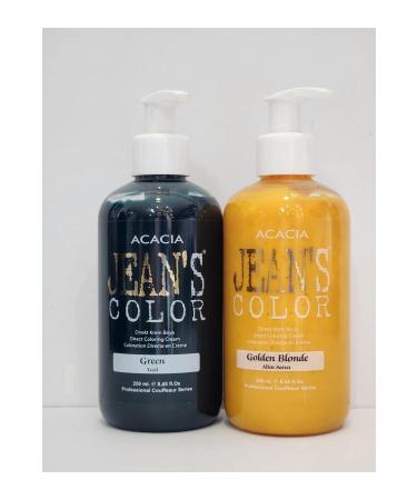 Acacia Jean's Color Green-Gold Yellow 250 ml Set of 2