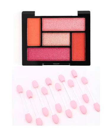 AcarlarTicaret Intense Pigmented 5 Matte and Shimmer Eyeshadow Palette - 10 Applicators
