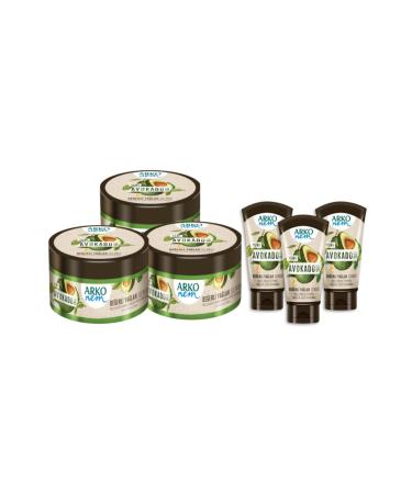 Arko Nem Precious Oils Avocado Oil Moisturizing Cream 3 Pieces 250ml & 60ml