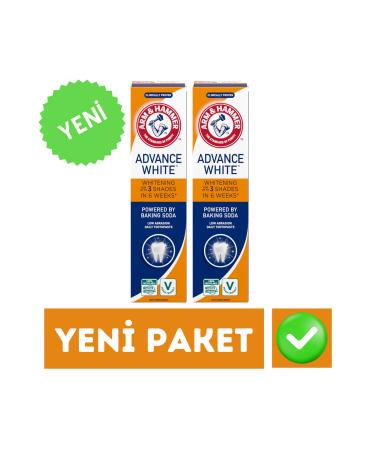 Arm Hammer Up to 3 Tones Whitening Toothpaste - Advance White 75 ml New Packaging 2 PCS