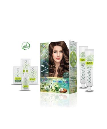 Natural Beauty Ammonia-Free Hair Dye 5.0 Light Brown - Lisinya